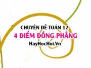 Chứng minh 4 điểm đồng phẳng bằng vectơ trong không gian Oxyz lớp 12